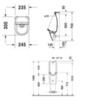Duravit Starck 3 827250000 Писсуар 300х245 мм подача воды сзади, безободковый, с креплением, цвет белый