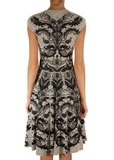 Платье из вискозы и шелка ALEXANDER MCQUEEN