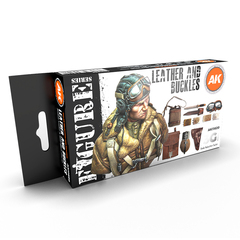 Набор акриловых красок AK Interactive Leather and Buckles (6)