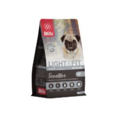 Сухой корм для собак Blitz Adult LIGHT&FIT Sensitive корм для взрослых собак всех пород с лишним весом, 1,8 кг
