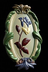 Силиконовый молд № 0726 Рамка с розой