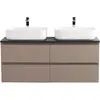 BelBagno KRAFT-1200-4C-SO-СO База под раковину подвесная с фрезерованными ручками по всей длине фасада с четырмя выкатн. ящ., Бежевый Мат., 1200x455x500
