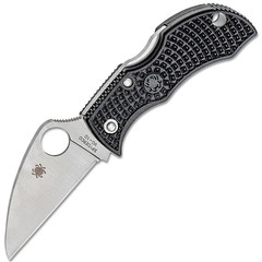 Фото Складной нож Spyderco Manbug Wharncliffe, сталь VG-10, рукоять термопластик FRN, черный