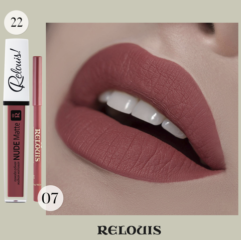 RELOUIS Помада губная жидкая матовая Nude Matte тон:22 — фото 5