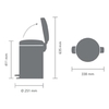 Brabantia NewIcon 113765 Урна с педалью