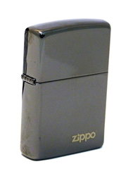 Фото Зажигалка ZIPPO ZL Ebony, латунь с никеле-хромовым покрытием, черный, глянцевая, 36х56х12 мм