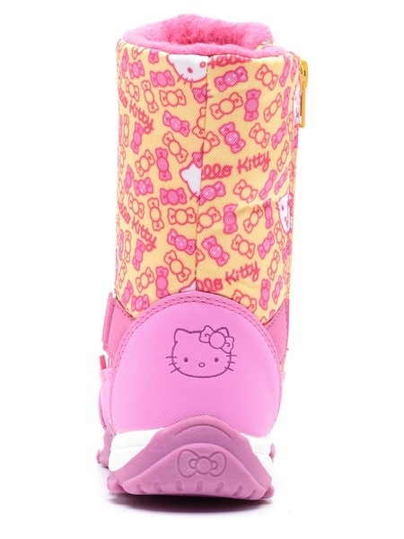Зимние сапоги Хелло Китти (Hello Kitty) на молнии с мембраной для девочек, цвет желтый