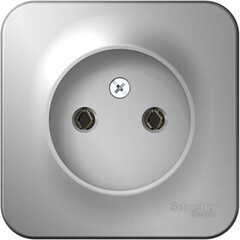 Розетка 1-м ОП Blanca 16А IP20 250В без заземл. без защ. шторок с изолир. пластиной алюм.