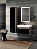 Geberit Citterio 500.554.JJ.1 Высокий шкафчик с одной дверью 40x160x37.1см, черный / глянцевое стекло, темный дуб / меламин, структура дерева