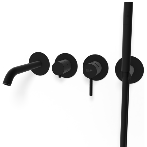 Remer X53D2PWBNO Смеситель для ванны Remer X Style X53D2PWBNO, черный матовый