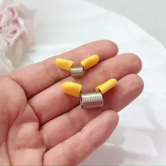 Пружина-стоппер 22 мм (Bead Stopper), цвет жёлтый, 2 штуки, И053
