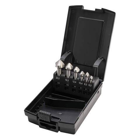Набор зенковок 90° 6,3-20,5мм DIN335C 3z HSS-G 6шт MASTER-TOOL 102152PRO
