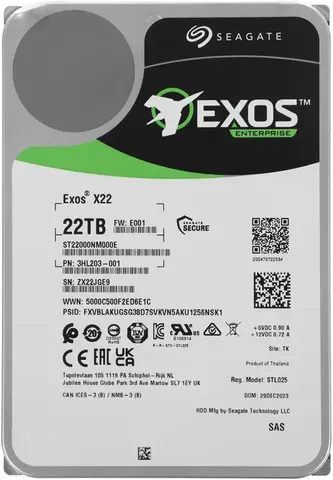 Жесткий диск HDD Seagate Exos X22 ST22000NM000E 22TB 3.5