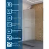BelBagno UNO-L-1-TB-90-FL-Cr Душевая перегородка универсальная с односторонним входом, стекло рифлёное, профиль хром, 900x2000 мм