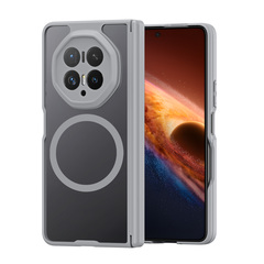 Усиленный чехол с серыми рамками и с MagSafe для Honor Magic V6, серия Expn Series Magnetic от Dux Ducis
