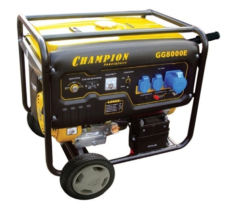 Бензогенератор Champion GG8000E 6,5 кВт с электростартером
