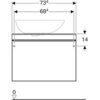 Geberit Citterio 500.558.JJ.1 Тумба для раковины 73.4x54.3x50.4см, черный / глянцевое стекло, темный дуб / меламин, структура дерева