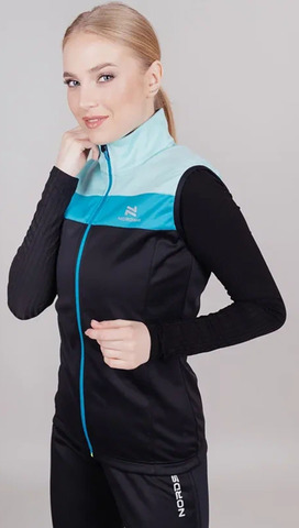 Женский разминочный жилет Nordski Drive Black-Mint W