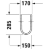 Duravit Starck 3 865150000 Полупьедестал для раковин (030065,030060,030055,030410,030480,030470,033213) 170х285 мм, цвет белый