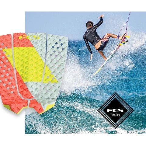 Коврик для серфборда FCS Filipe Toledo Red/Lime/Slate