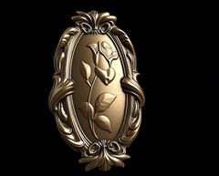Силиконовый молд № 0726 Рамка с розой