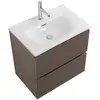 BelBagno UNO-MINI-500-2C-SO-СO База под раковину подвесная с фрезерованными ручками по всей длине фасада с двумя выкатн. ящ., Бежевый Мат.,500x395x608