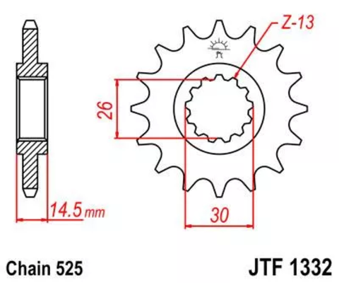 Звезда ведущая JTF1332 14