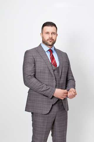 Костюм мужской - тройка Slim Fit Slavasio 12/432