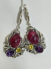 Роксолана (серьги из серебра)