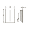 TECE 9242076 TECEfilo-Solid Urinal Лицевая панель, сталь, хром глянцевый