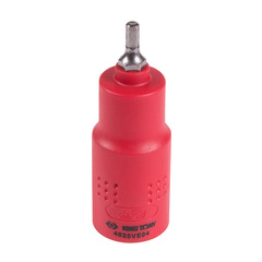 KING TONY (4025VE04) Насадка (бита) торцевая диэлектрическая 1/2", HEX, 4 мм, L = 75 мм