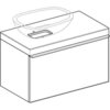 Geberit Citterio 500.561.JJ.1 Тумба для раковины 118.4x54.3x50.4см, черный / глянцевое стекло, темный дуб / меламин, структура дерева