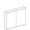 Geberit Option 500.583.00.1 Зеркальный шкаф с подсветкой, три двери, 90x70x15см