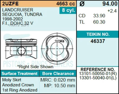 Поршень двигателя TEIKIN 46337 0.50 (8шт/упак)