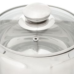 Ковш нерж, 1.9 л, крышка стекло, металл ручка, индукц, Daniks, Классика, SD-16S