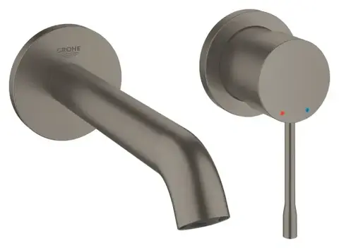 Внешняя часть смесителя для ванны GROHE Essence с переключателем на 3 положения, темный графит матовый (29192AL1)