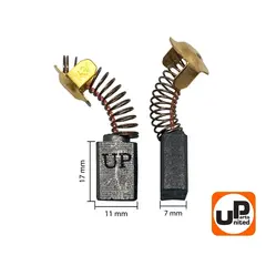Щетка графитовая UNITED PARTS для HITACHI (аналог 999043) 7х11х17мм (90-0892)