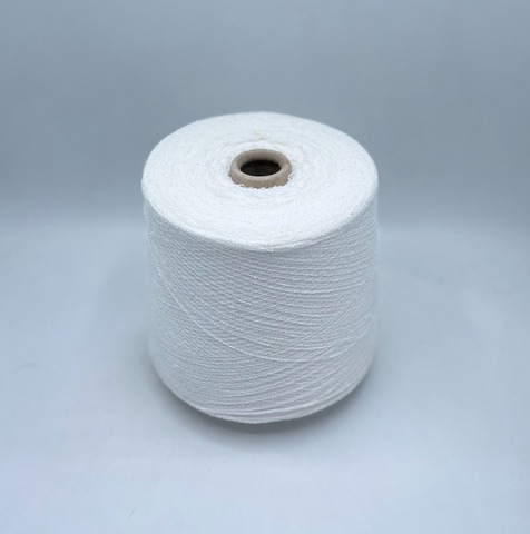 Бобинная пряжа (пр.Италия),art-Souple 1500м/100гр. 58% Хлопок, 10% Кашемир, 32% Полиэстер, цвет-Белый(501/871), арт.35050