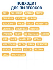 Мешки ПРАКТИКА для пылесосов ЗУБР, КАЛИБР, КОРВЕТ и др., до 36л, синтетика, уп. 2шт. (792-421)