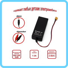 Зарядное уcтройство для быстрой зарядки аккумулятора 6V/12V/24V