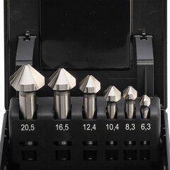 Набор зенковок 90° 6,3-20,5мм DIN335C 3z HSS-G 6шт MASTER-TOOL 102152PRO