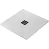 BelBagno TRAY-MR-UNO-A-90-35-W-NO Поддон из искусственного мрамора в комплекте с сифоном с чёрной матовой декоративной накладкой
