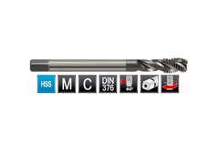 Метчик М10х1,5 (Машинный, винт.) DIN376 HSS 6h(2N) C/2-3P R35 100мм a=5,5 Bucovice(CzTool) 106100
