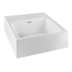 Gessi Rettangolo 37572#521 Раковина подвесная/накладная 42х42см с 3 намеч.отверстиями, цвет: матовый белый фото