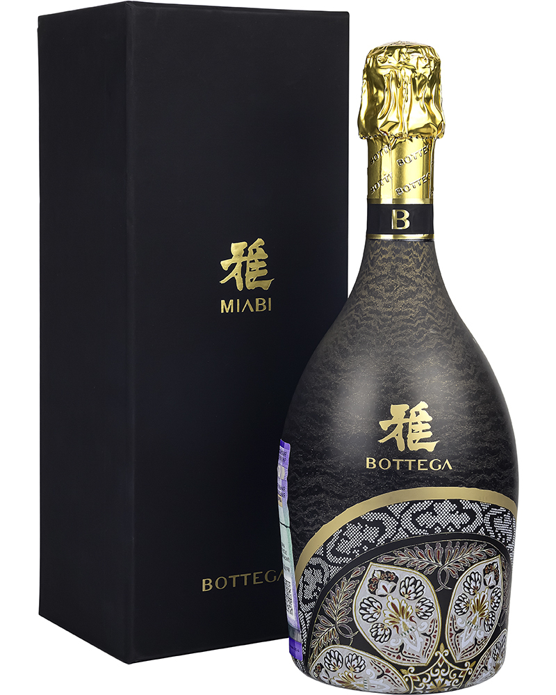 Вино Bottega Белое игристое брют Миаби 12%, 0,75л. в подарочной упаковке, Италия