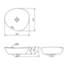 TOTO TA L4704MTE#CMW (второй арт LS903MTVE#CMW) Раковина полувстраиваемая с матовой эмалью CLEAN MATTE 460x420x177(130)мм, без отверстия  под смеситель, с переливомt, цвет: белый матовый