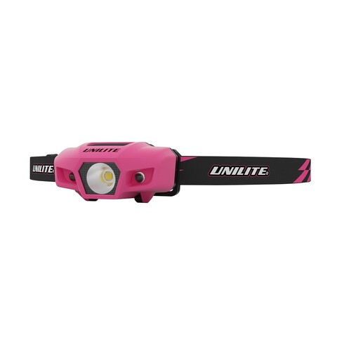 UNILITE SPORT-H1 - Спортивный налобный фонарь (розовый корпус), 175 Lm, 1xAA, IPX6