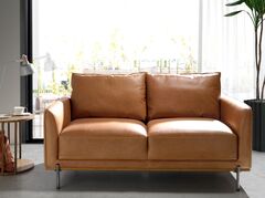 Диван 2-х местный 6129/5607-2P-M2851 кожаный с ножками из стали