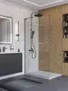 BelBagno UNO-L-1-TB-110-C-GM Душевая перегородка универсальная с односторонним входом, стекло прозрачное, профиль Оружейная сталь, 1100x2000 мм