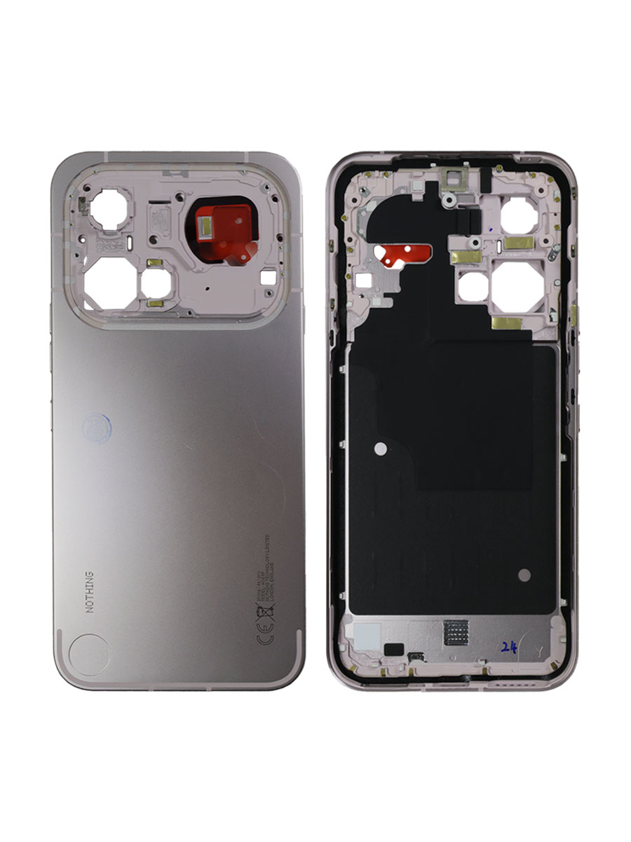 Задняя крышка для Nothing Phone (4a) Pro без стекла камеры, розовая (Pink)